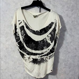 Guess Abstract Patter Oversized Top